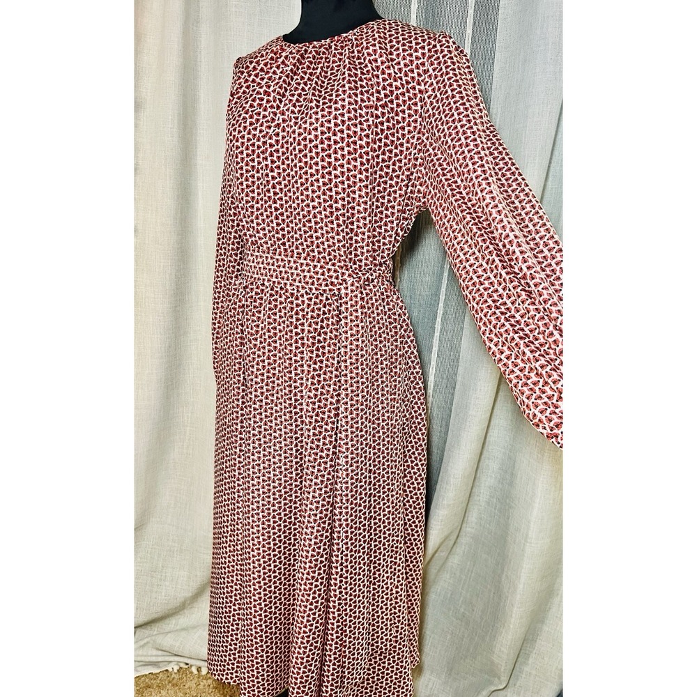 Carolina Herrera New York Ladybug Print Long Sleeve Belted Dress Sz 12 $2690 NWT - Picture 7 of 15